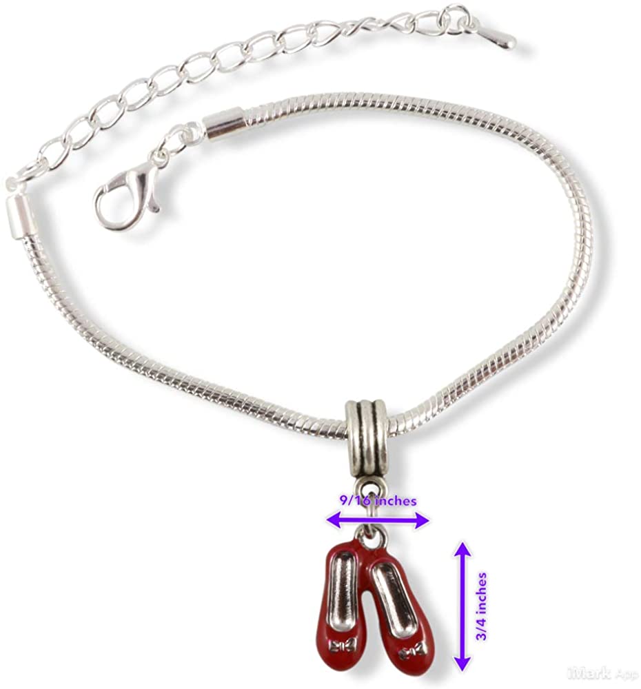 Wizard of Oz Gifts | Wizard of Oz Charm Bracelet Silver Plated Snake Chain Charm Bracelet Collectible Bracelet Wizard of Oz Stuff and Wizard of Oz Gift for Women Jewelry Wizard Oz Wiserd of Oz-1