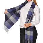 Luxurious Scarf, 100% Baby Alpaca, Blue Color