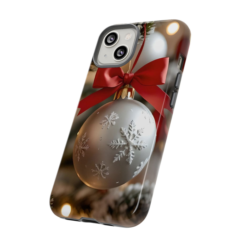 Christmas Phone Case with Seasonal Ornament Design