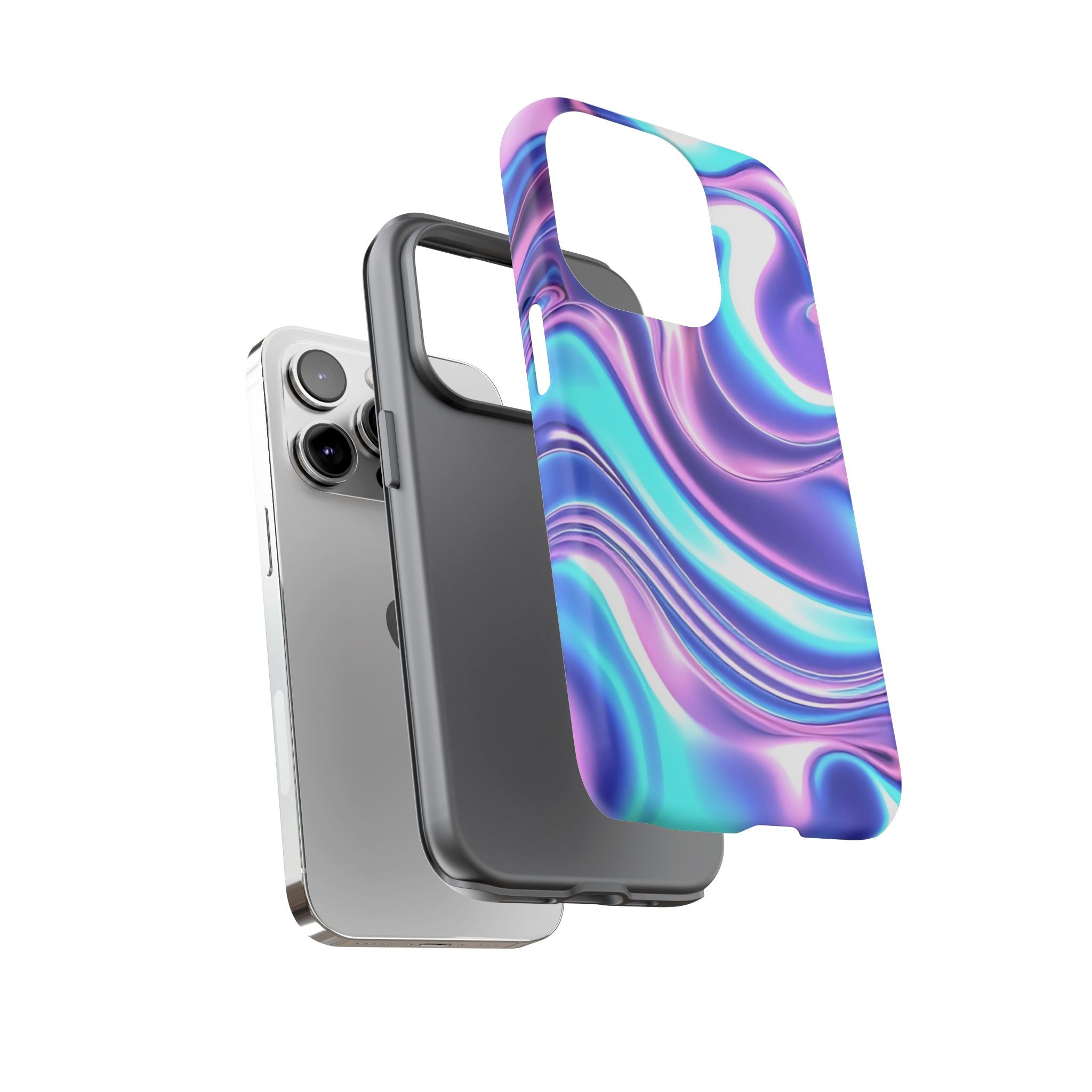 Colorful Phone Case, Tough Case, Swirl Design Phone Cover, Vibrant Phone Accessory, Gift for Her, Trendy Mobile Protection
