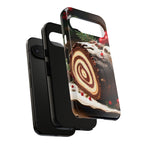 Coque de téléphone festive avec motif bûche de Noël