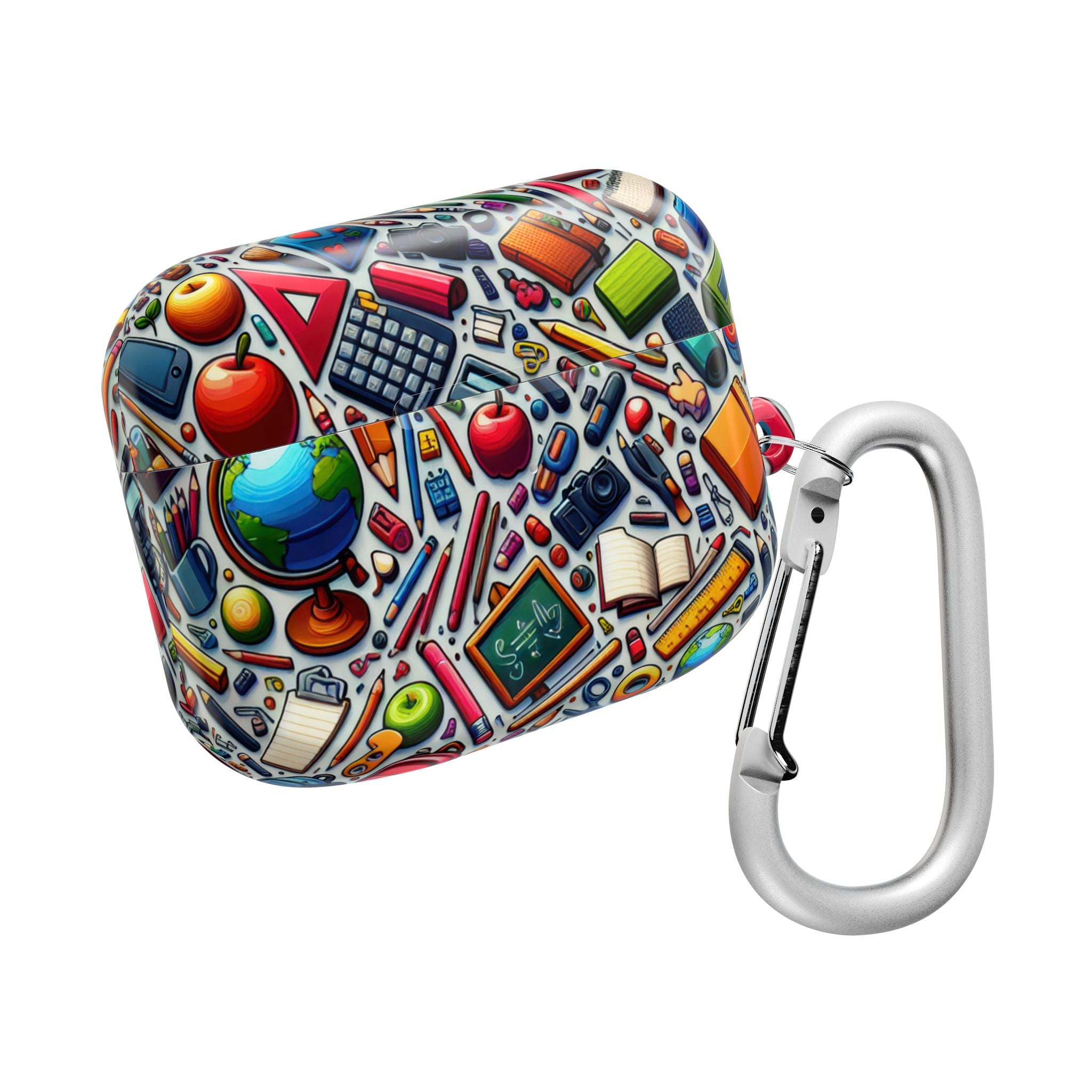 Colorful School Supplies AirPod Cases, Student Gift, Teacher Appreciation, Back to School, Fun Accessories, Personalized Tech Cover