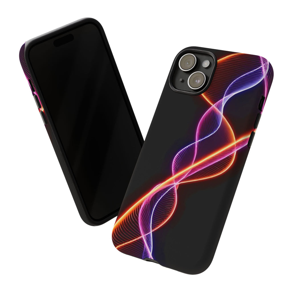 Vibrant Phone Case with Abstract Light Design, Artistic Phone Cover, Modern Tech Accessory, Gift for Tech Lovers, Personalized Phone Case