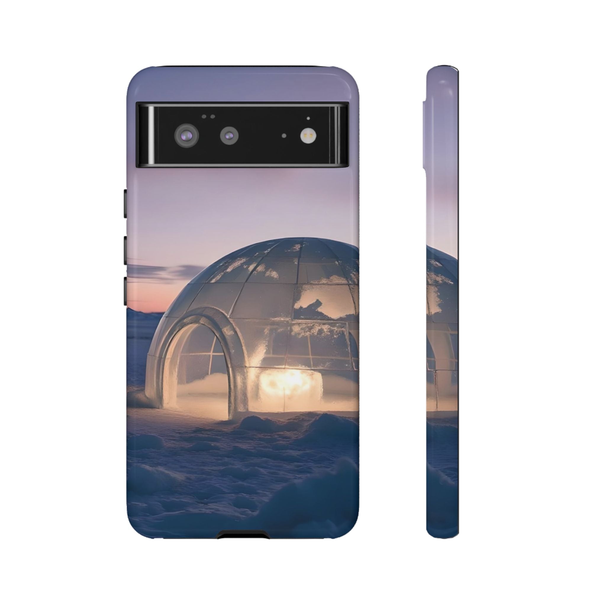 Stylish Phone Case with Igloo Design, Tough Cases for Outdoor Lovers, Unique Gift for Adventurers, Phone Cover for Winter, Protective Cases