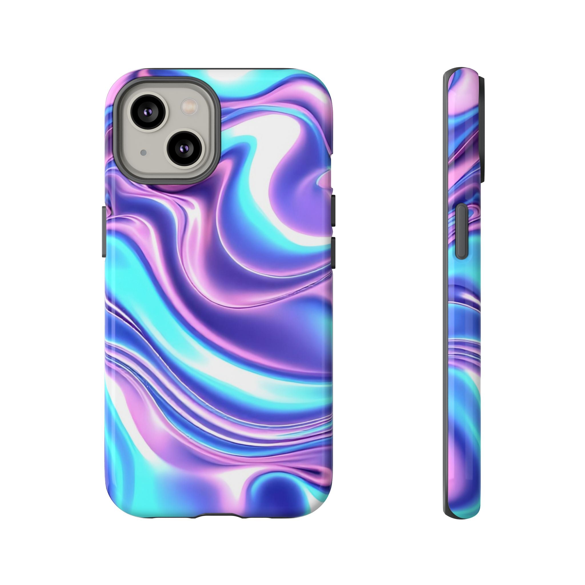 Colorful Phone Case, Tough Case, Swirl Design Phone Cover, Vibrant Phone Accessory, Gift for Her, Trendy Mobile Protection