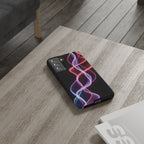Neon Light Wave Abstract Glow, Phone Case