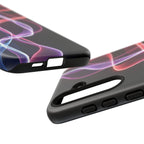 Neon Light Wave Abstract Glow, Phone Case