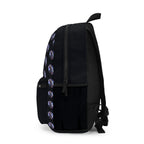 Neon Football Pattern Print, Black Backpack