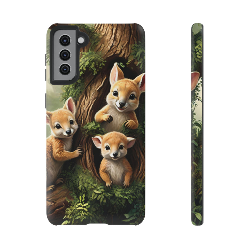 Étui de téléphone à imprimé bébé animal des bois