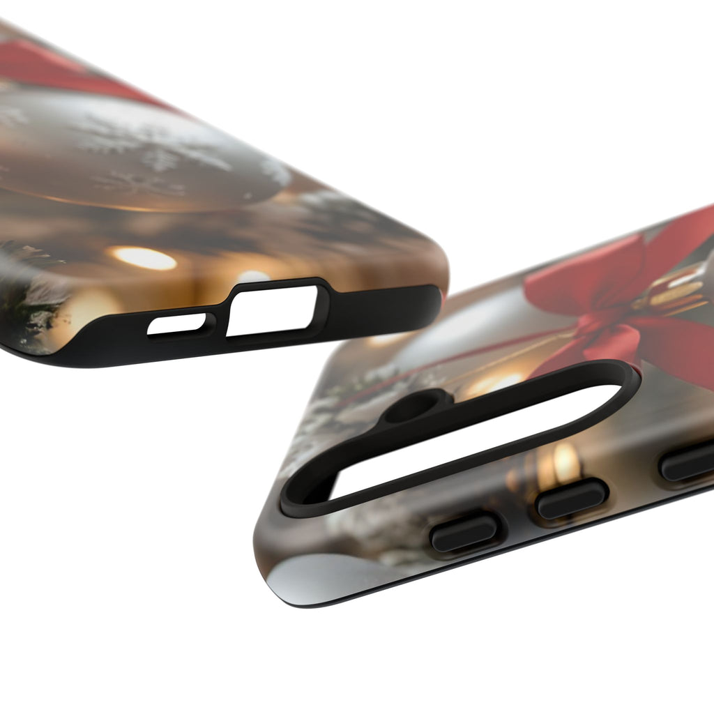 Christmas Phone Case with Seasonal Ornament Design