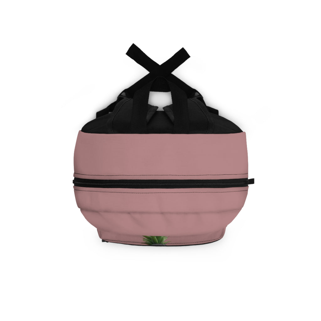 Cool Pineapple Character Streetwear Design, Pink Backpack