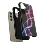 Neon Light Wave Abstract Glow, Phone Case