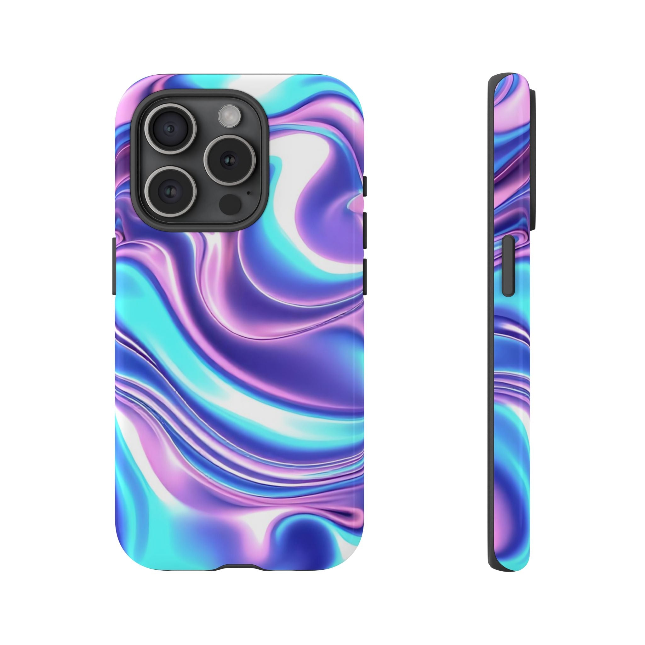 Colorful Phone Case, Tough Case, Swirl Design Phone Cover, Vibrant Phone Accessory, Gift for Her, Trendy Mobile Protection