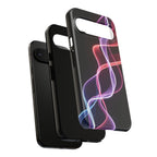 Neon Light Wave Abstract Glow, Phone Case