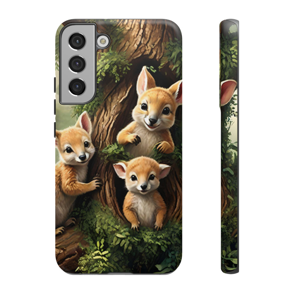 Étui de téléphone à imprimé bébé animal des bois