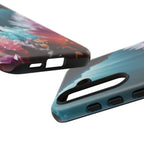 Faisceau lumineux coloré de la grotte de cristal, étui de téléphone