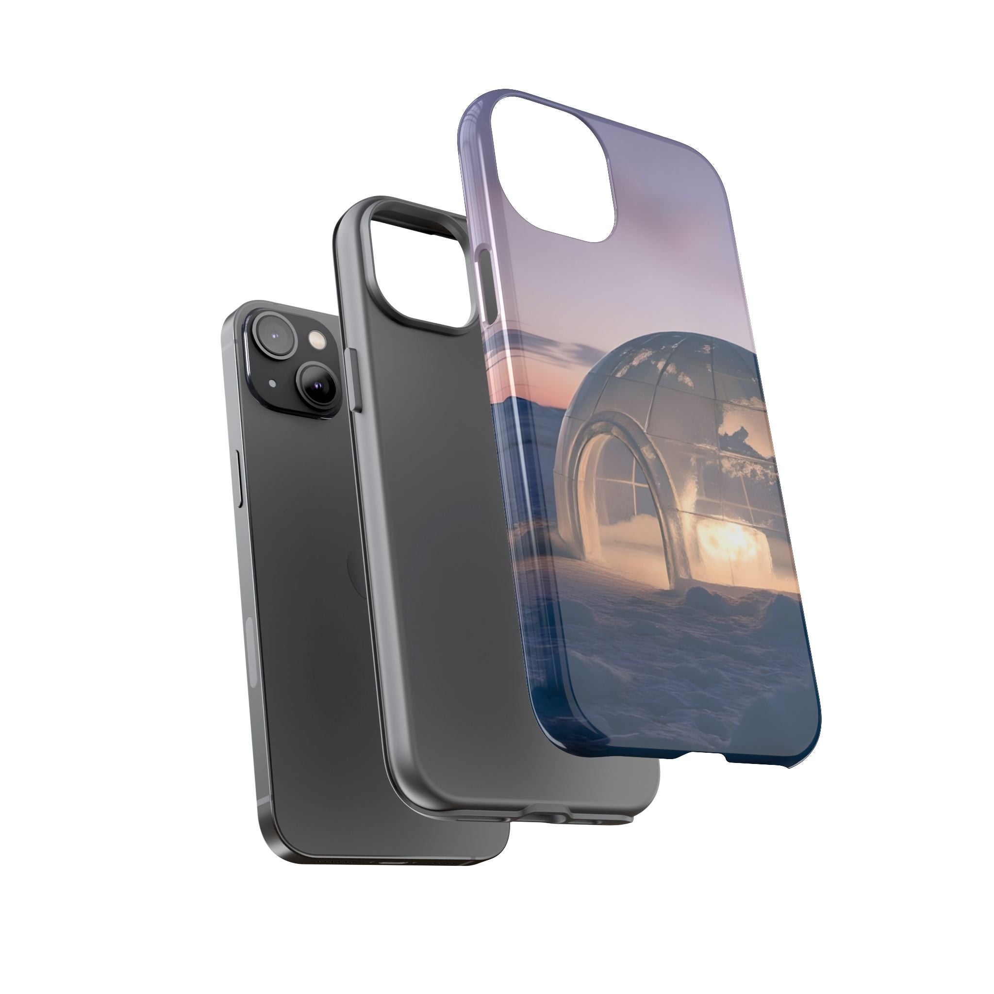 Arctic Igloo Twilight Snow Landscape, Phone Case