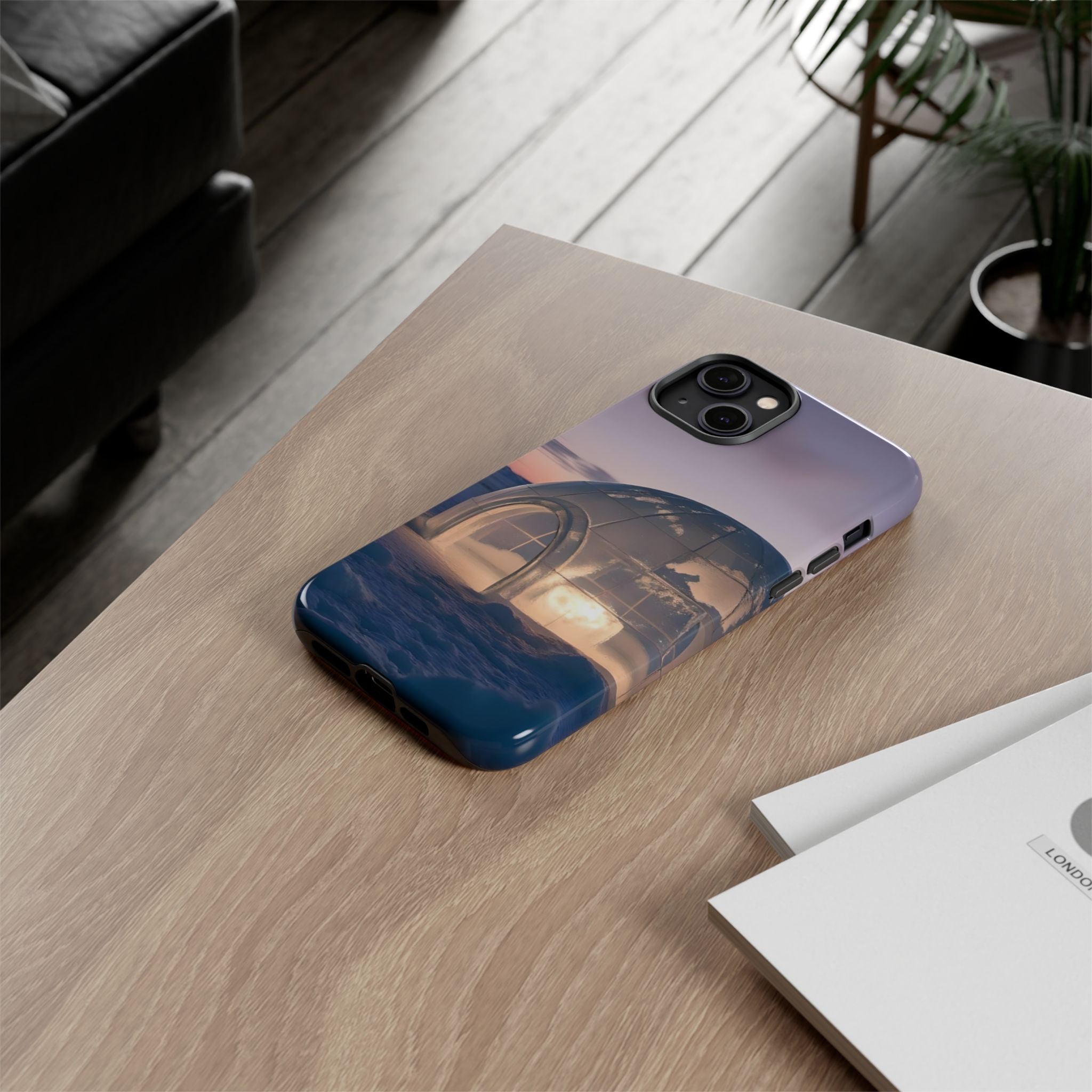 Arctic Igloo Twilight Snow Landscape, Phone Case