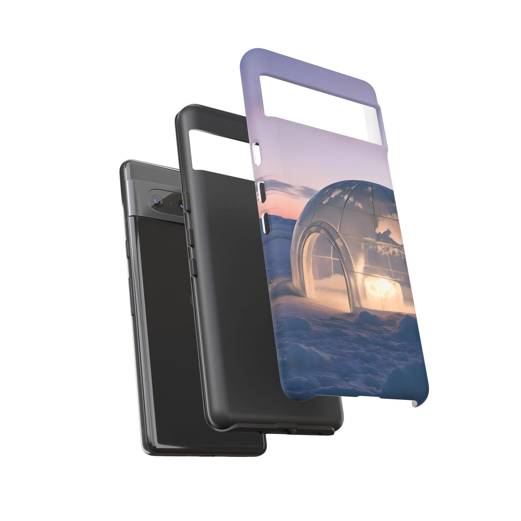 Arctic Igloo Twilight Snow Landscape, Phone Case