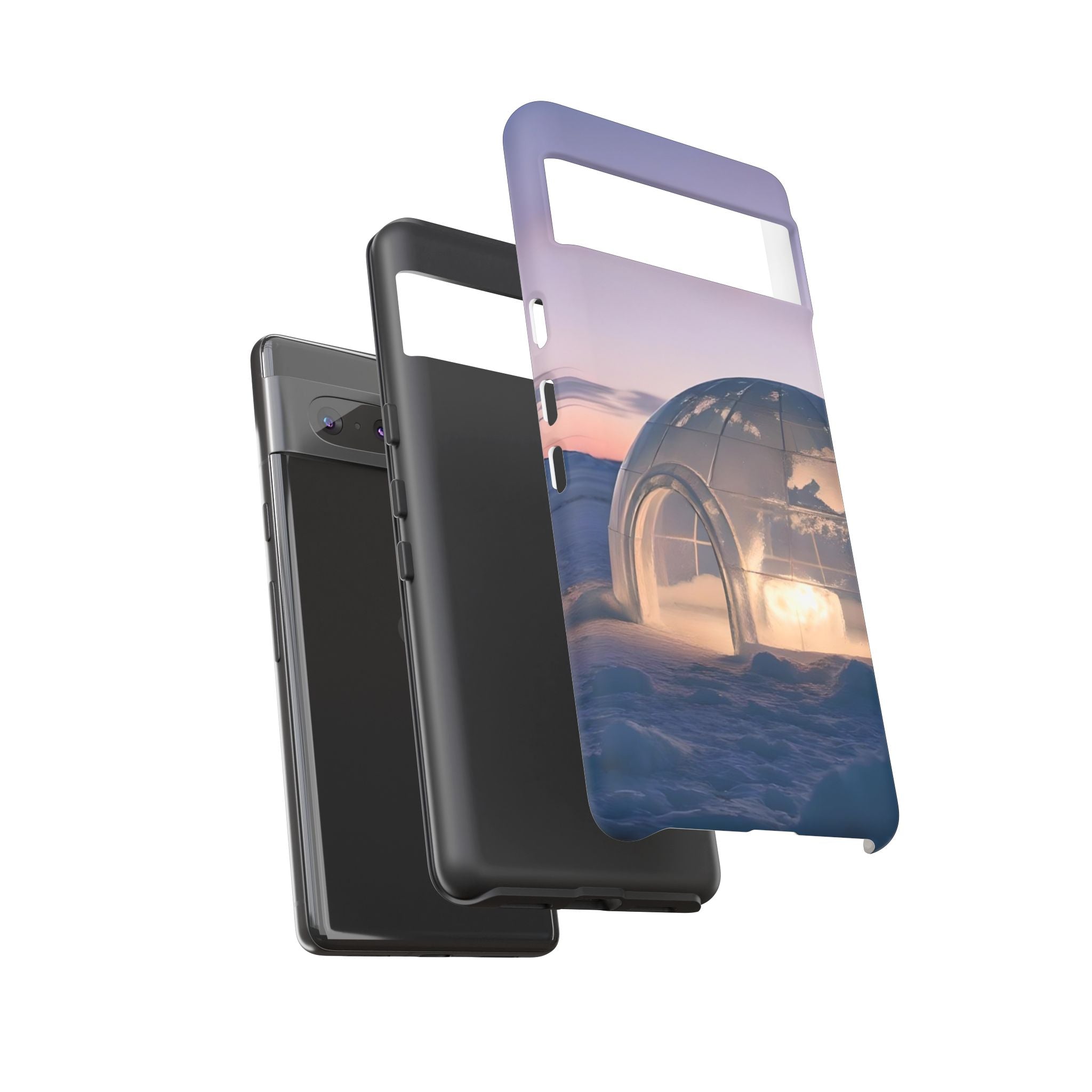 Arctic Igloo Twilight Snow Landscape, Phone Case