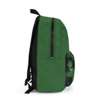 Glowing Green Skull Art Print, Green Backpack