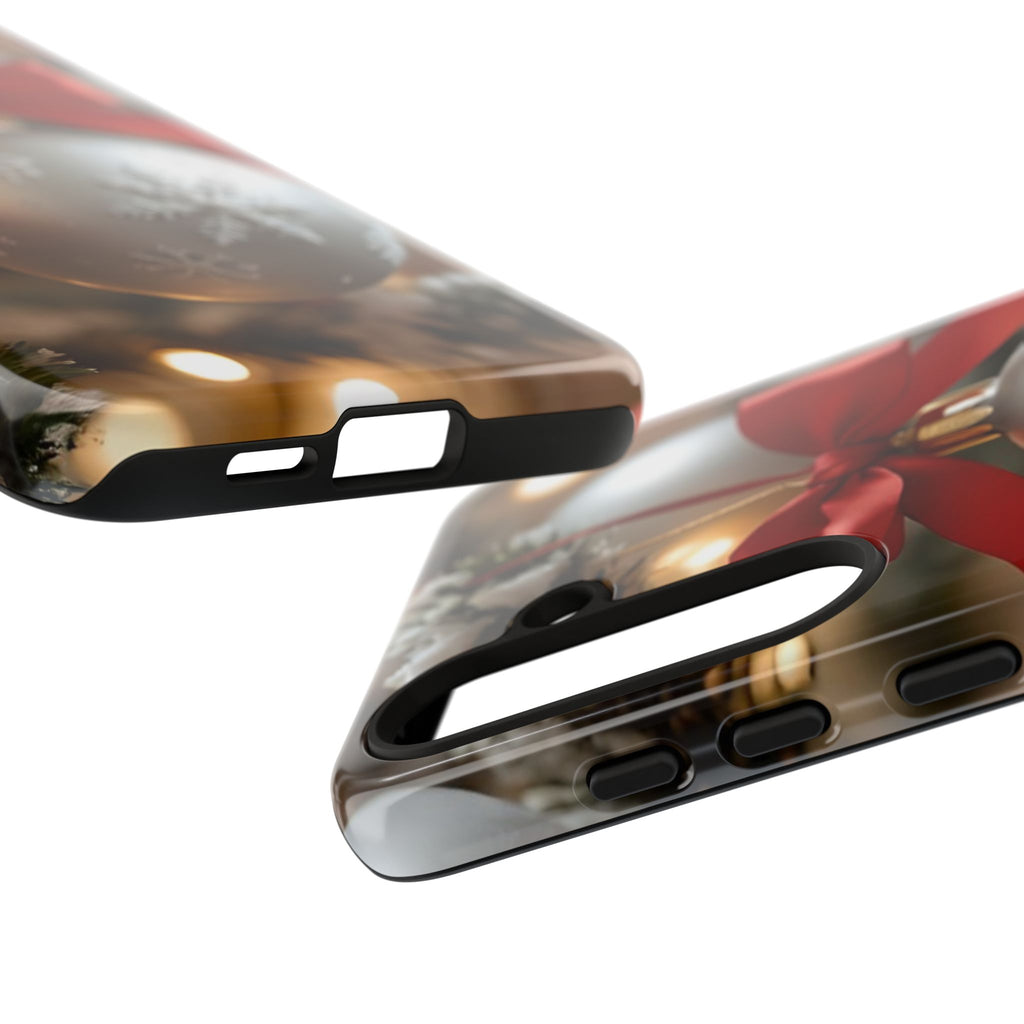 Christmas Phone Case with Seasonal Ornament Design