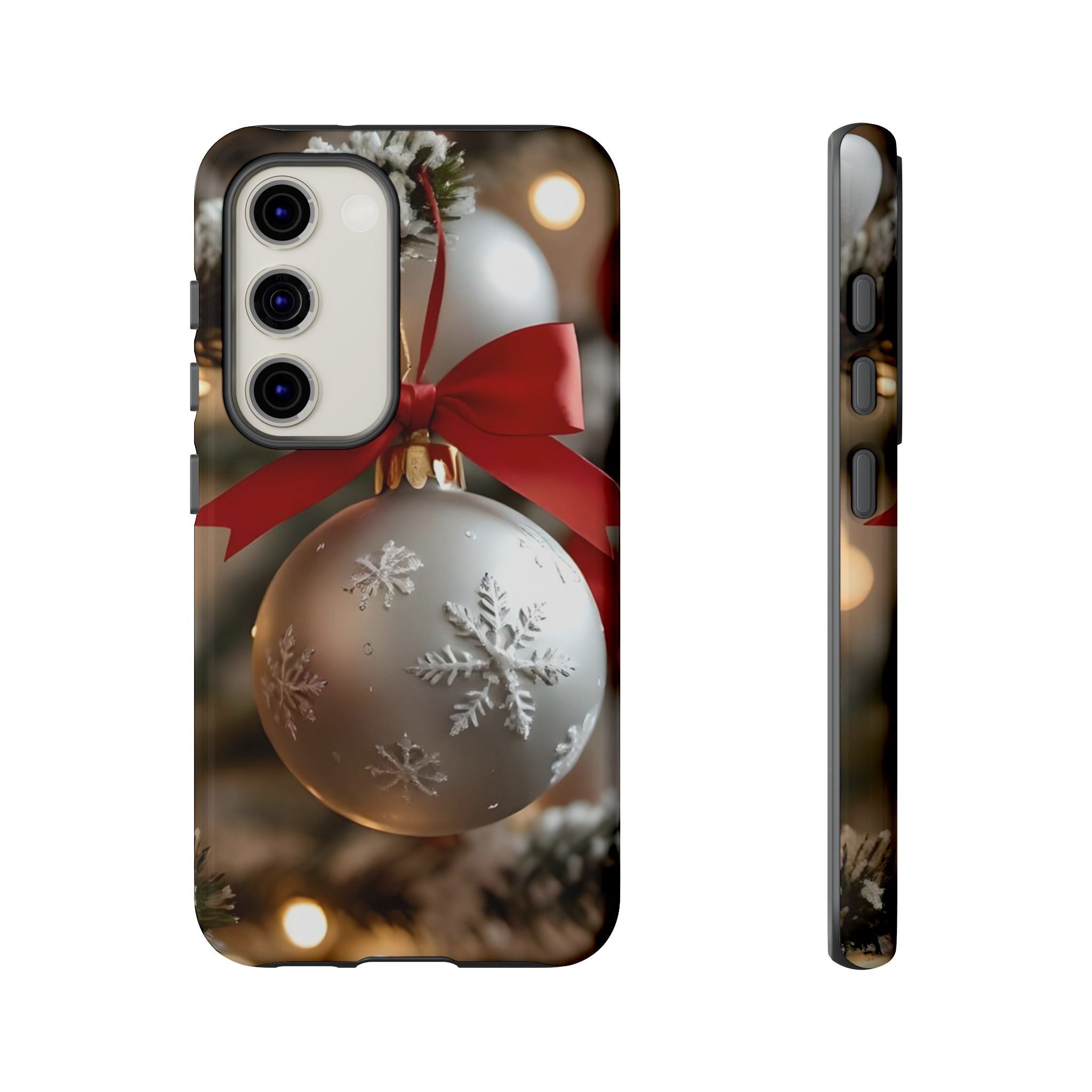 Christmas Phone Case with Seasonal Ornament Design, Festive Mobile Cover, Holiday Gift for Friends and Family, Winter Accessories, [...]