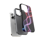 Neon Light Wave Abstract Glow, Phone Case