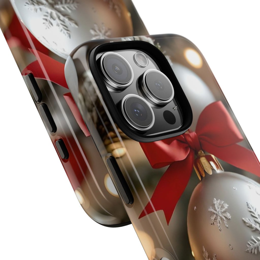 Christmas Phone Case with Seasonal Ornament Design