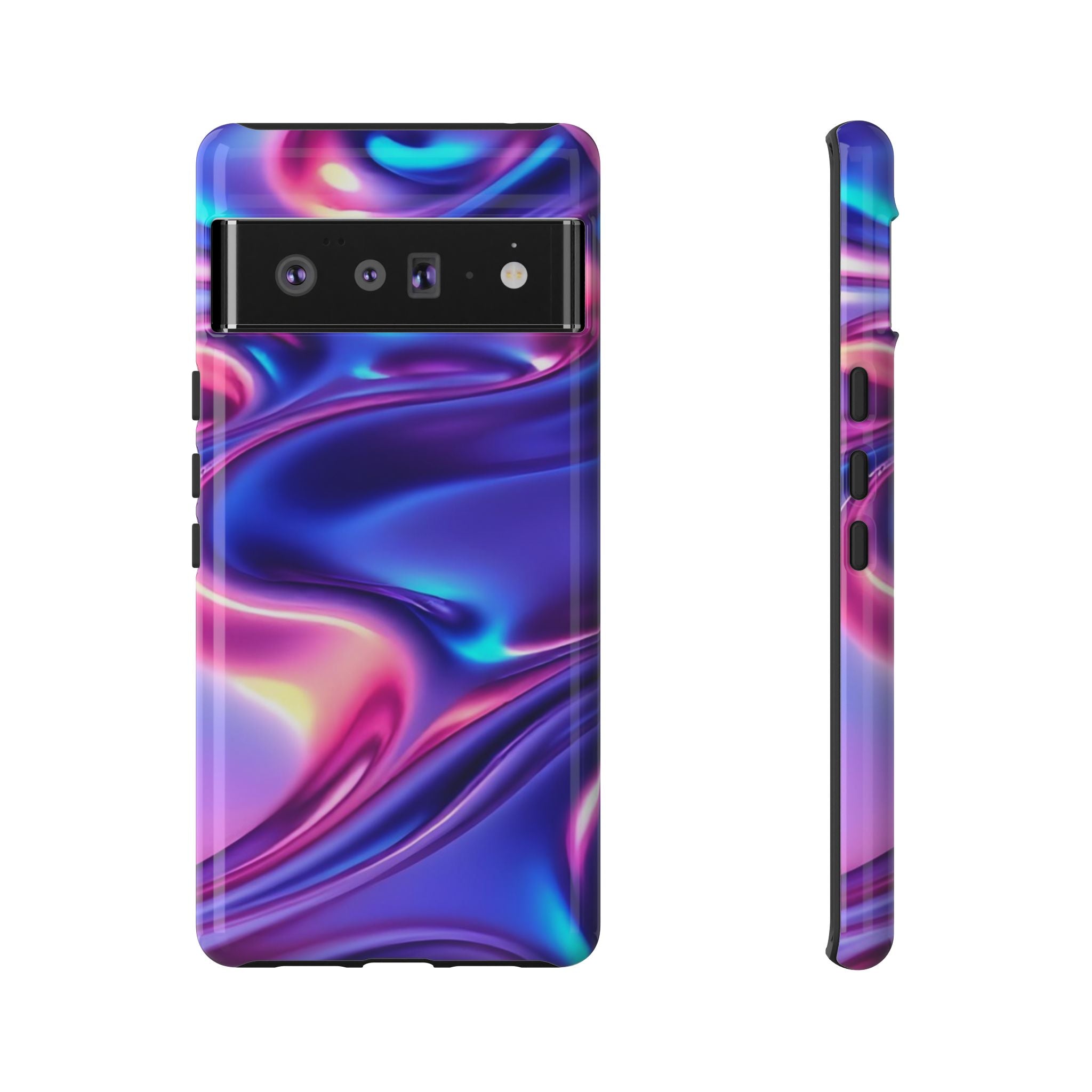 Vibrant Phone Case with Colorful Wave Design, Tough Phone Cover, Stylish Smartphone Case, Unique Gift for Her, Phone Accessories
