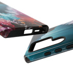 Faisceau lumineux coloré de la grotte de cristal, étui de téléphone