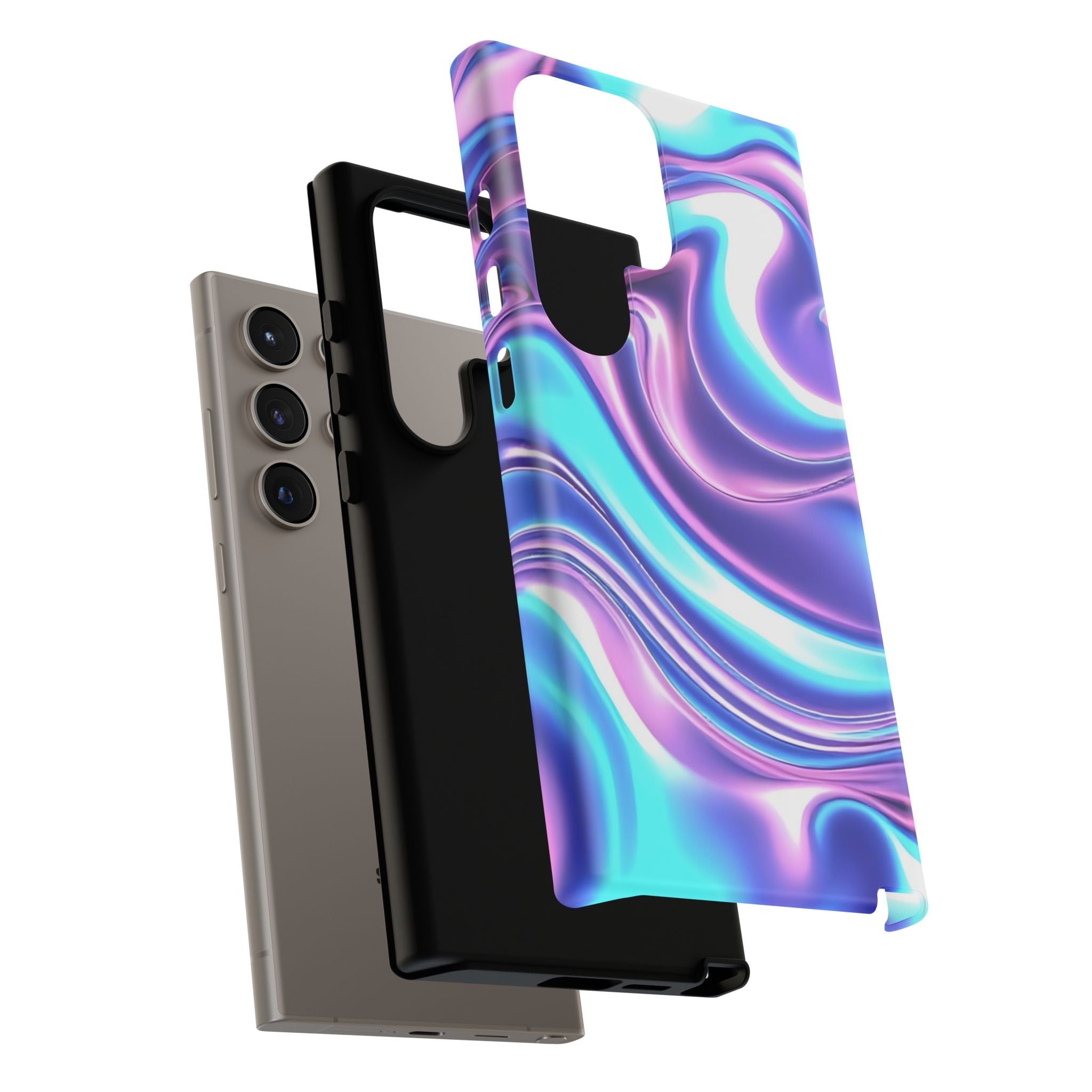 Colorful Phone Case, Tough Case, Swirl Design Phone Cover, Vibrant Phone Accessory, Gift for Her, Trendy Mobile Protection