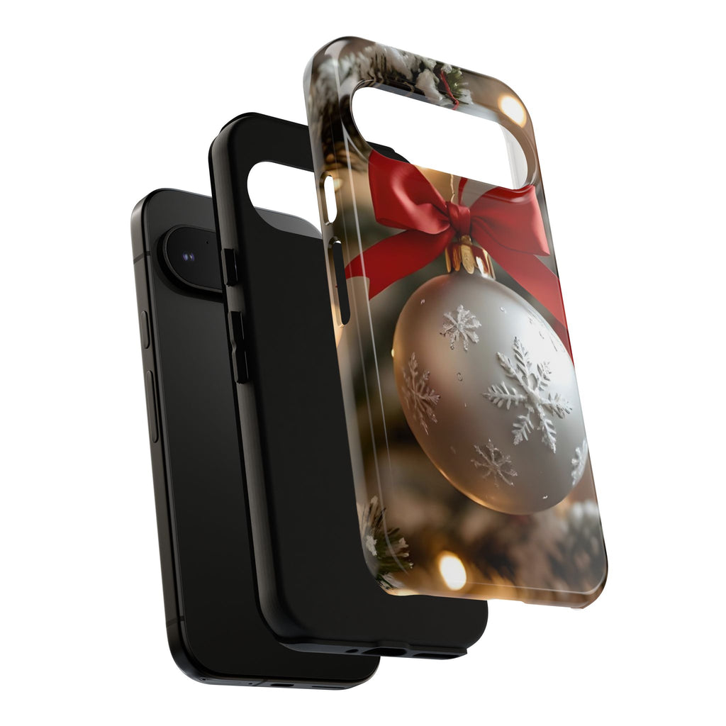 Christmas Phone Case with Seasonal Ornament Design