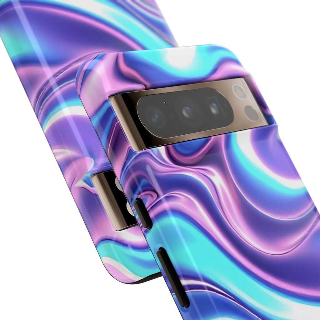Colorful Phone Case, Tough Case, Swirl Design Phone Cover, Vibrant Phone Accessory, Gift for Her, Trendy Mobile Protection
