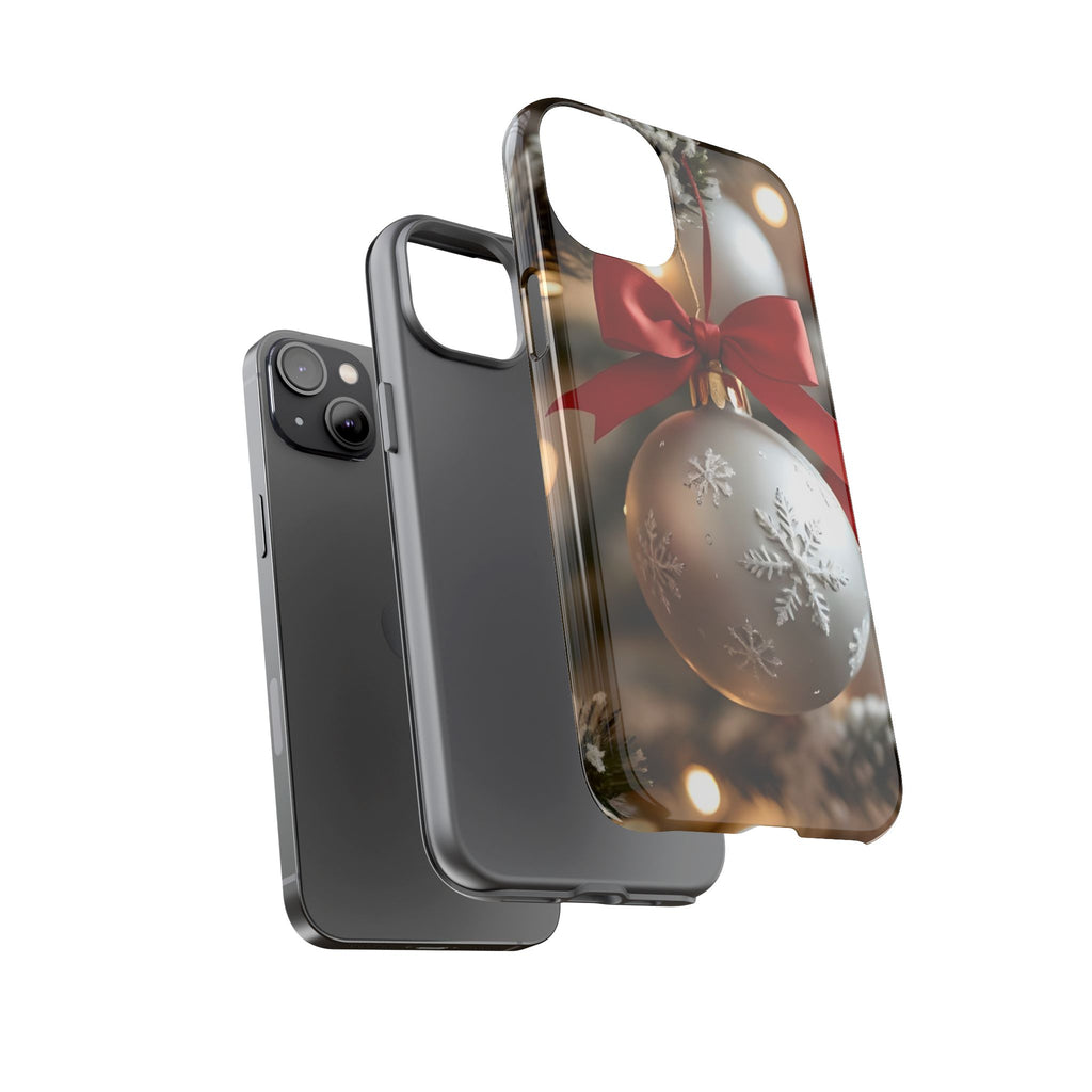 Christmas Phone Case with Seasonal Ornament Design
