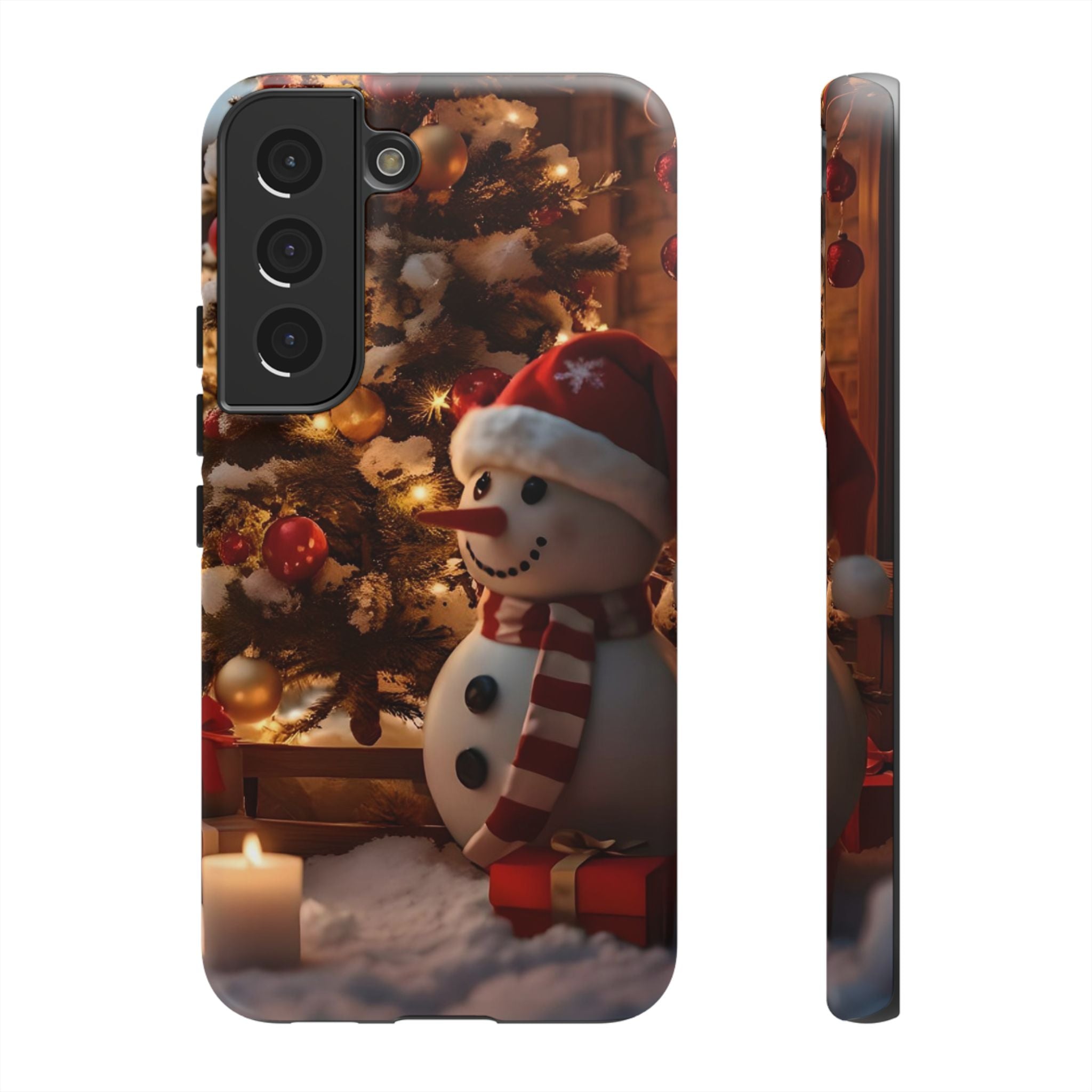 Christmas Snowman Phone Case, Tough Cases Cute Holiday Gift, Winter Aesthetic Phone Cover, Snowman Decor, Christmas Phone Accessories