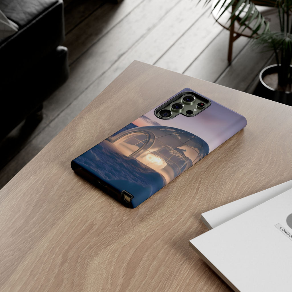 Arctic Igloo Twilight Snow Landscape, Phone Case