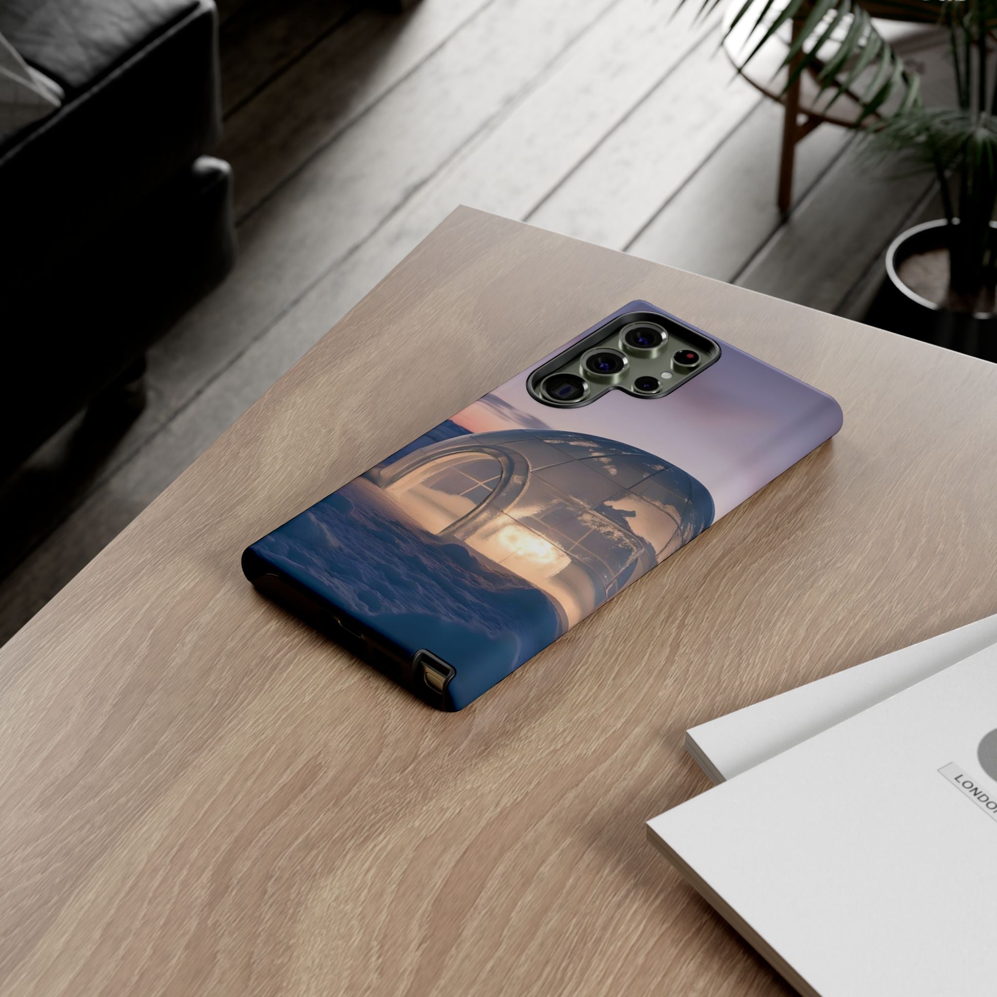 Arctic Igloo Twilight Snow Landscape, Phone Case