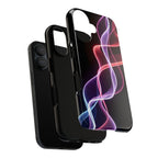 Neon Light Wave Abstract Glow, Phone Case