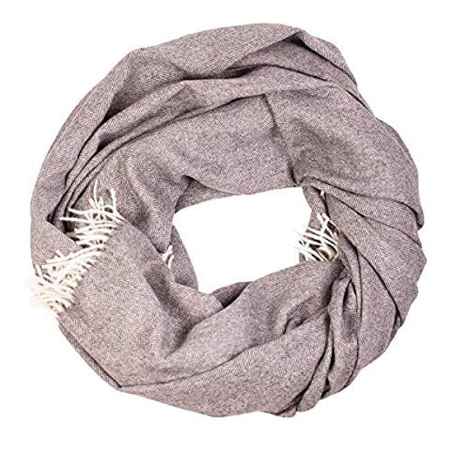 Grand plaid 100 % alpaga naturel avec motif à chevrons 