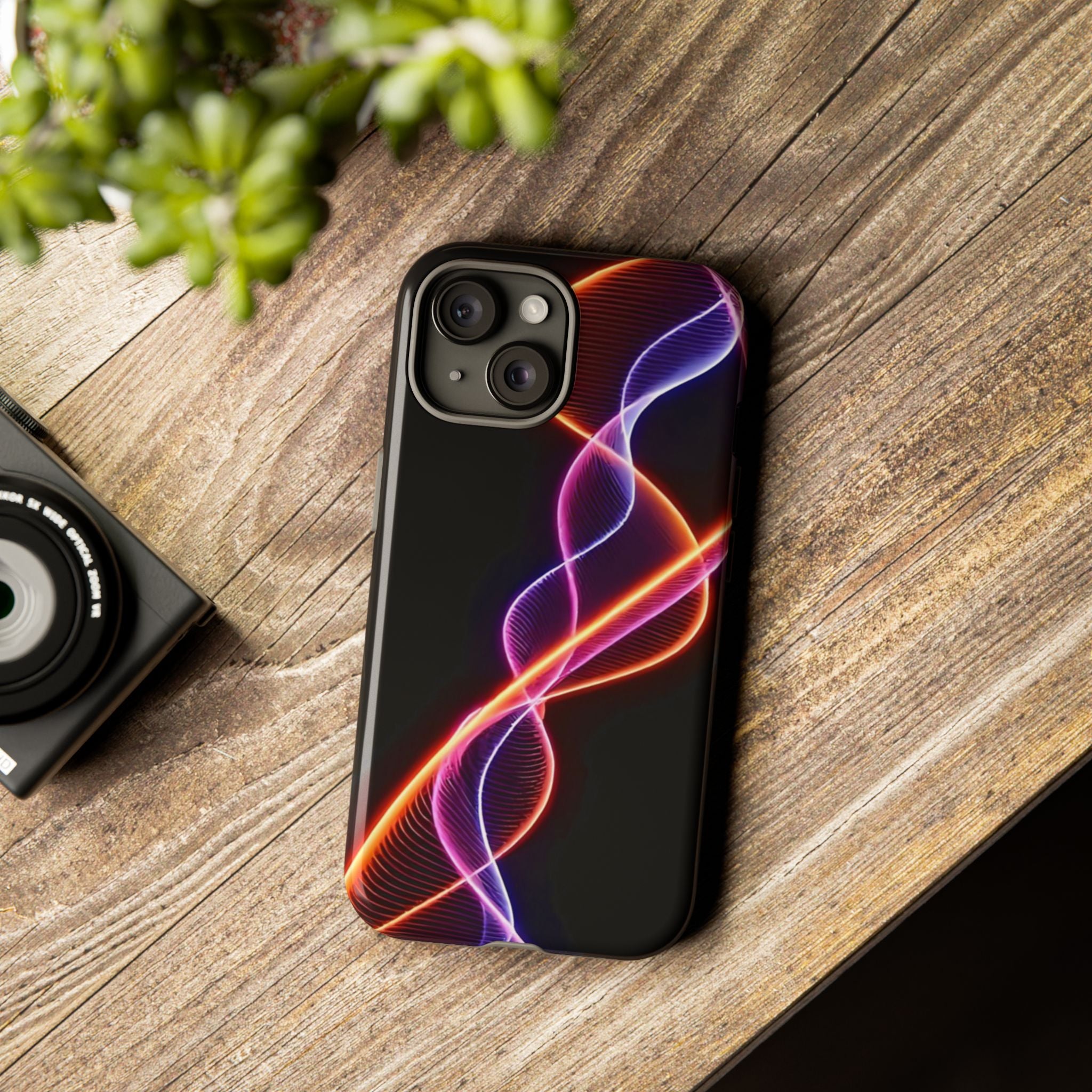 Vibrant Phone Case with Abstract Light Design, Artistic Phone Cover, Modern Tech Accessory, Gift for Tech Lovers, Personalized Phone Case