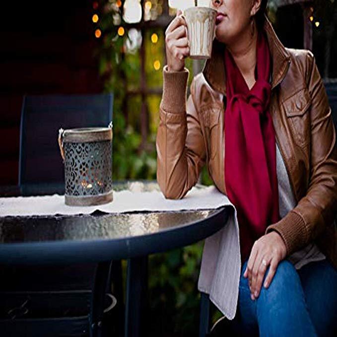 Écharpe Great Natural Alpaca 100% baby alpaga couleur grenade 