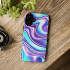 Coque de téléphone colorée, résistante, motif tourbillonnant, accessoire de téléphone dynamique, cadeau pour elle, protection mobile tendance