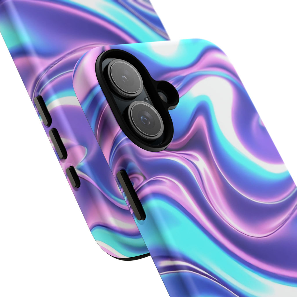 Colorful Phone Case, Tough Case, Swirl Design Phone Cover, Vibrant Phone Accessory, Gift for Her, Trendy Mobile Protection
