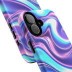 Coque de téléphone colorée, résistante, motif tourbillonnant, accessoire de téléphone dynamique, cadeau pour elle, protection mobile tendance