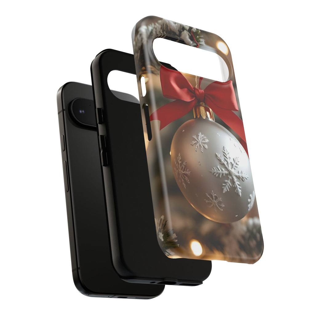 Christmas Phone Case with Seasonal Ornament Design