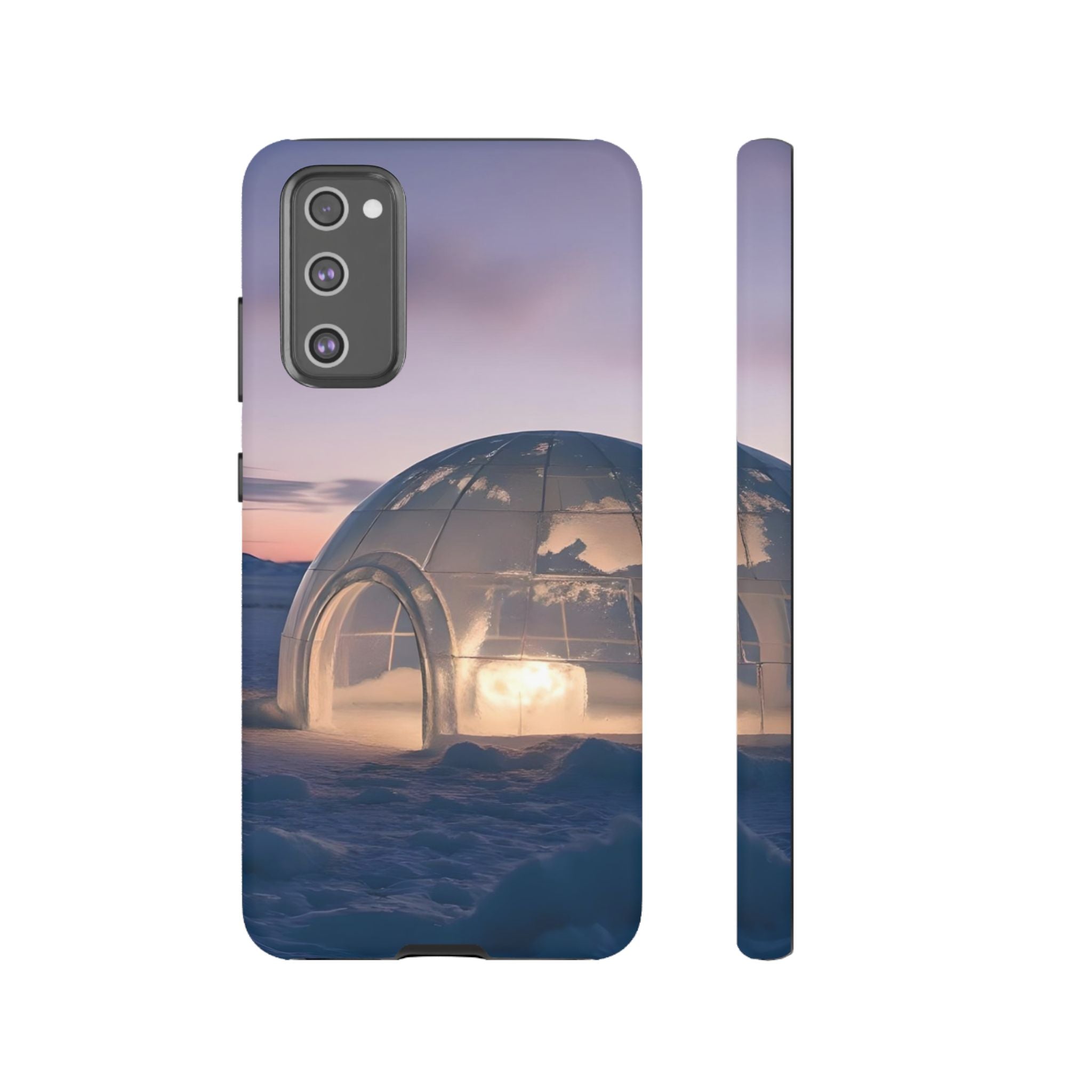 Stylish Phone Case with Igloo Design, Tough Cases for Outdoor Lovers, Unique Gift for Adventurers, Phone Cover for Winter, Protective Cases
