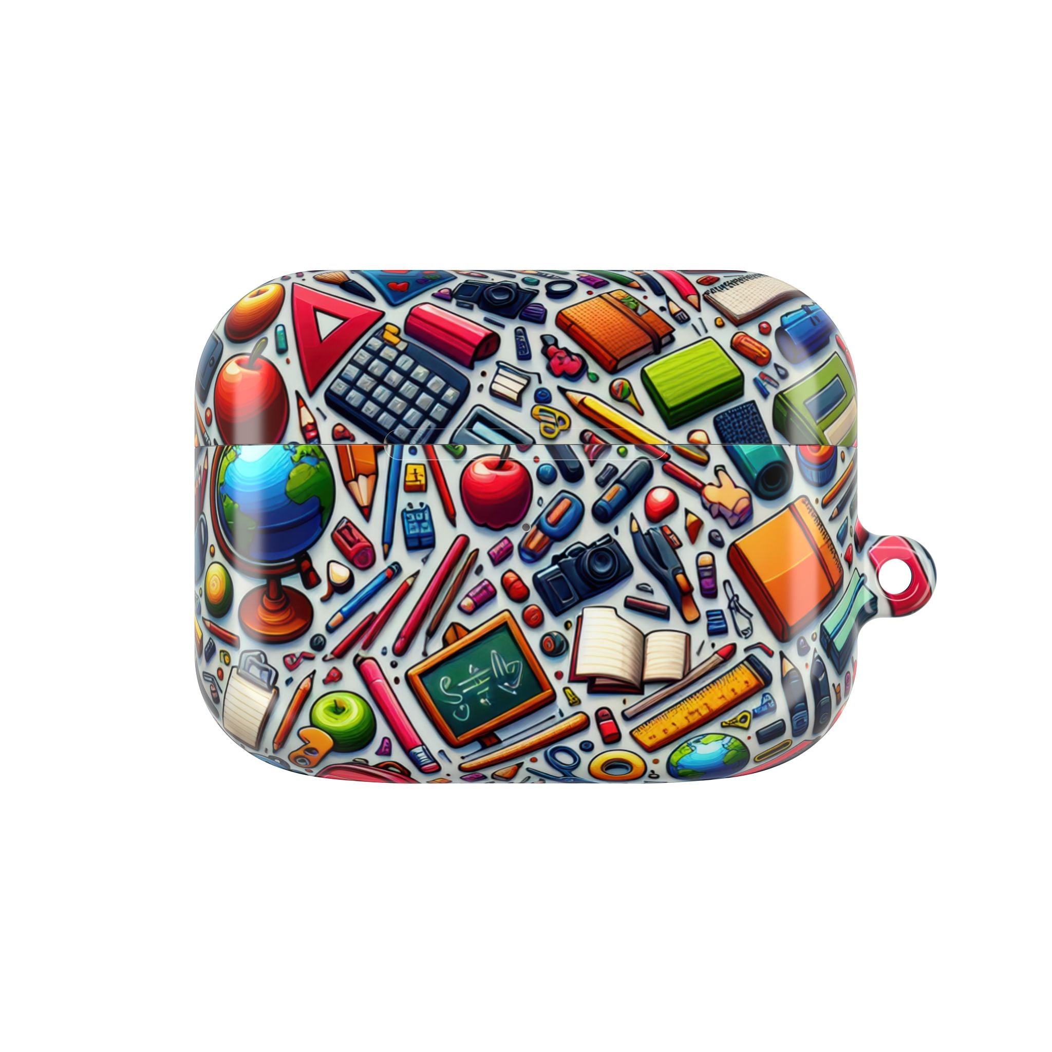 Colorful School Supplies AirPod Cases, Student Gift, Teacher Appreciation, Back to School, Fun Accessories, Personalized Tech Cover