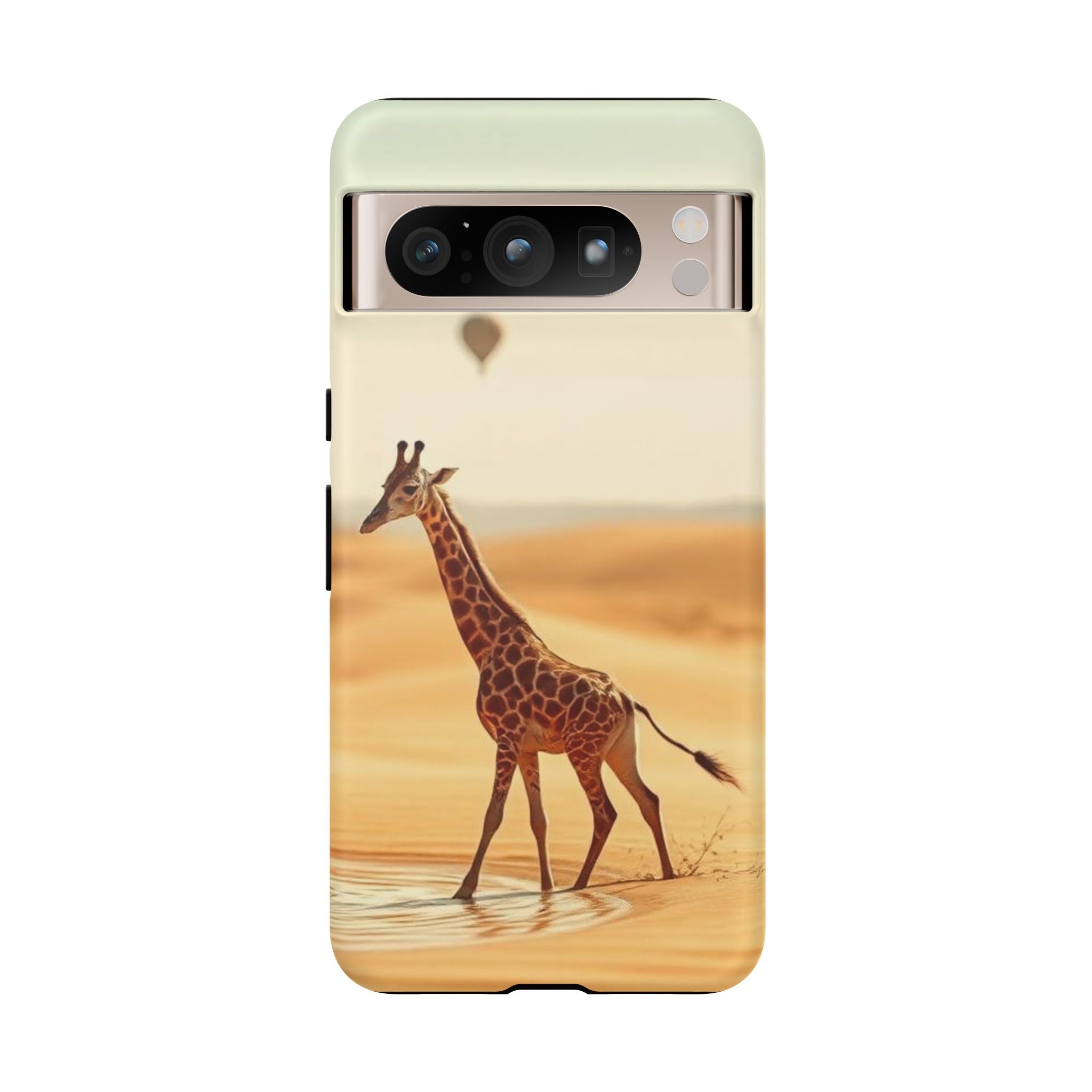 Giraffe Desert Scene, Phone Case