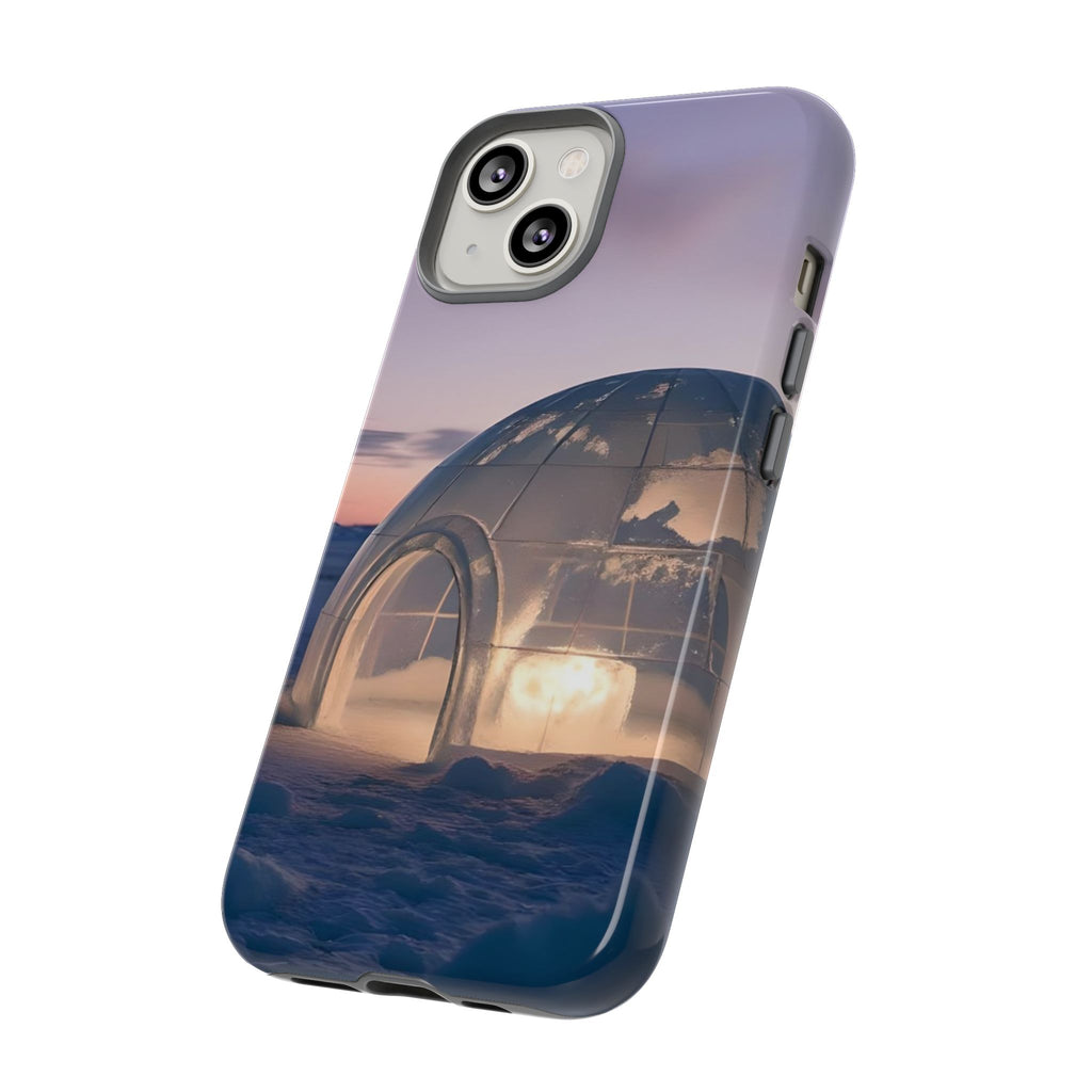 Arctic Igloo Twilight Snow Landscape, Phone Case